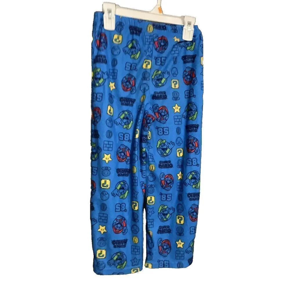 KOMAR KIDS Super Mario Size 4 BOYS BLUE FLANNEL 2-PIECE PJ SET
